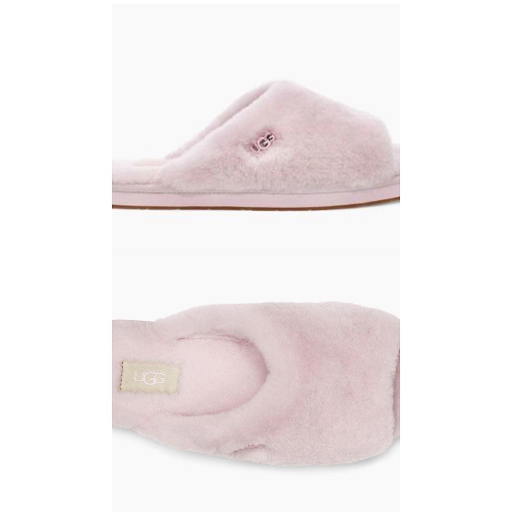 UGG Fluffita Pink Sheepskin‎ Slide Slippers Womens 10 Pink 1116971